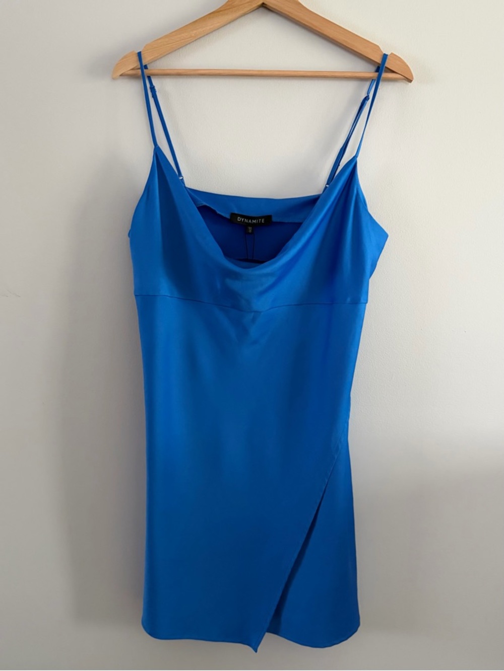 NWT Dynamite Cowl Neck Slip Dress - Electric Blue